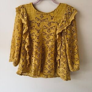 Anthropologie Clementine Lace Top.